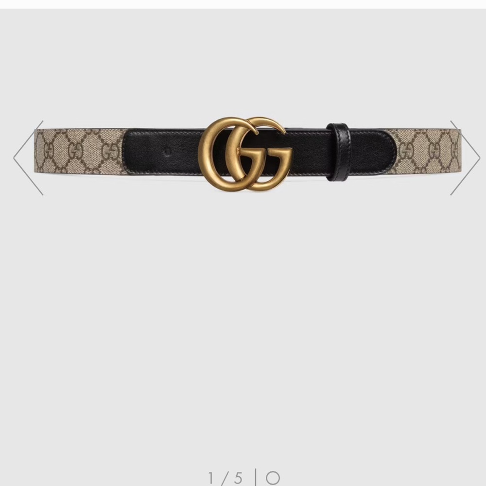 GG belt with Double G buckle